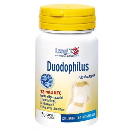 Longlife Duo Dophilus Integratore per l'Equilibrio della Flora Intestinale 30 Capsule