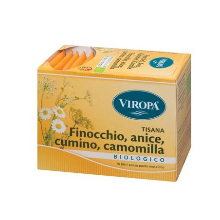 Viropa Finocchio, Cumino, Anice, Camomilla Bio 15 Bustine