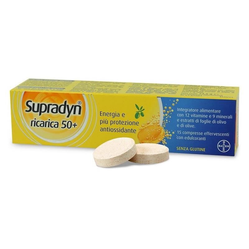 Bayer Supradyn Ricarica Age 50+ Integratore multivitaminico e multiminerale, 15 compresse