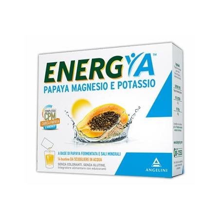 Angelini Energya integratore a base di Papaya Magnesio e Potassio 14 bustine