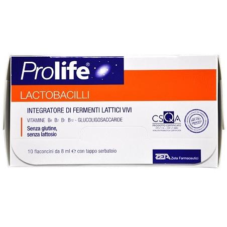 Zeta Farmaceutici Prolife Lactobacilli Fermenti Lattici Vivi 10 Flaconi 8ml