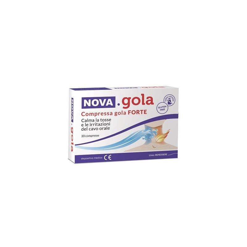 Nova Argentia Nova Gola Forte compresse per tosse e irritazione della gola.