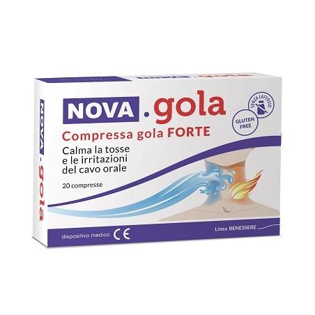 Nova Argentia Nova Gola Forte compresse per tosse e irritazione della gola.