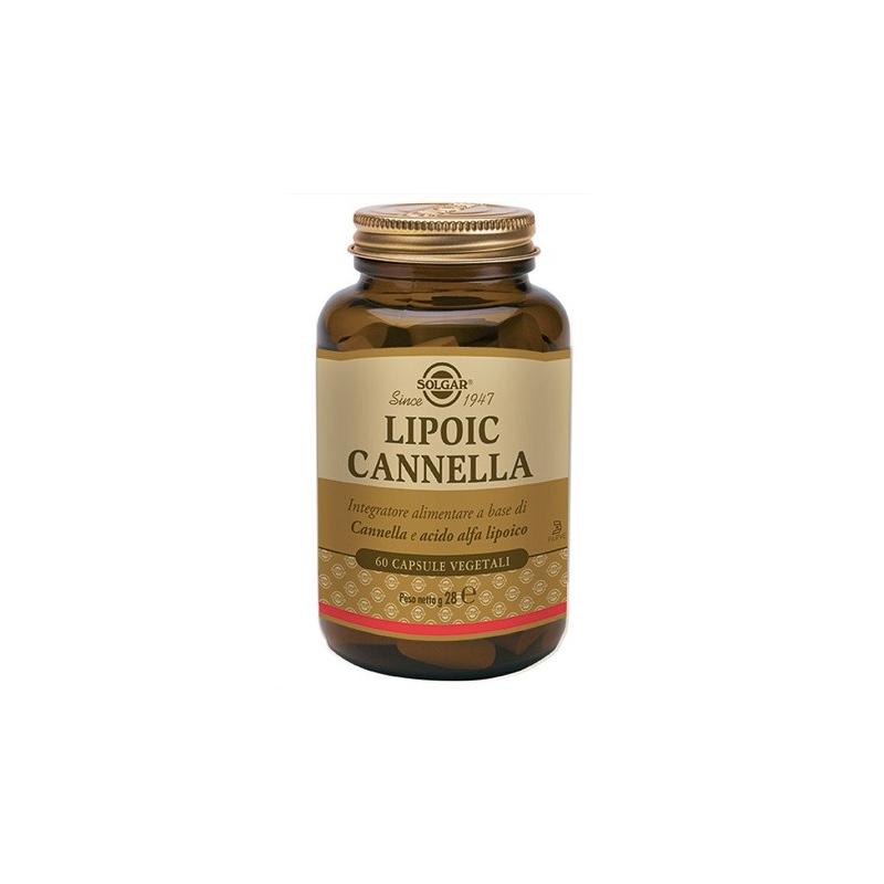 Solgar Lipoic Cannella Integratore Antiossidante  60 Capsule Vegetali Flacone 28 G