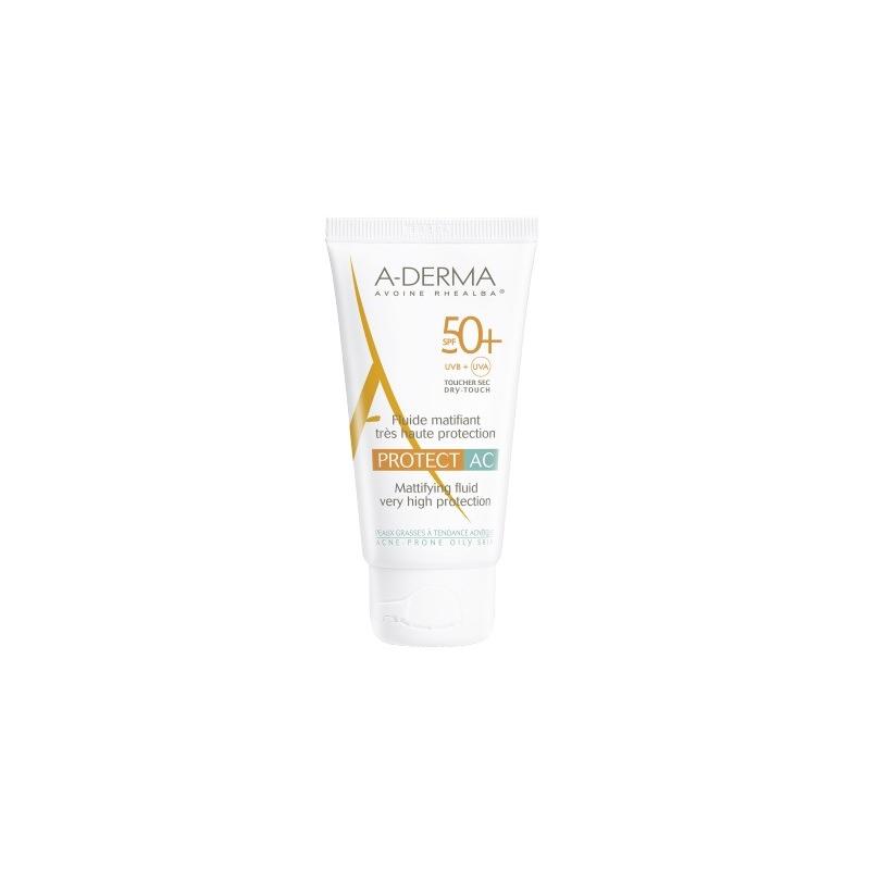 A-Derma Protect Fluido Crema Solare Viso SPF 50+