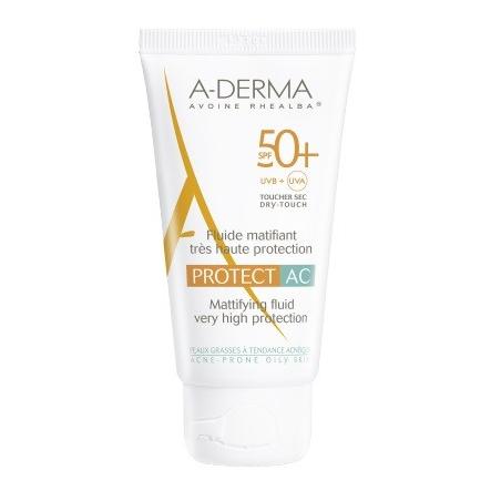 A-Derma Protect Fluido Crema Solare Viso SPF 50+