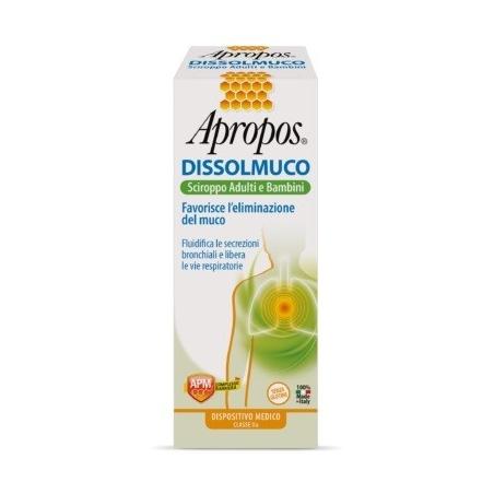Apropos Dissolmuco Sciroppo Muco in Eccesso per Adulti e Bambini 230 g