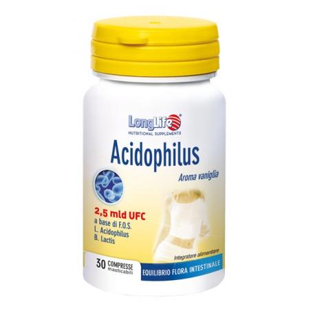 Longlife Acidophilus Integratore per la Flora Intestinale 30 Compresse