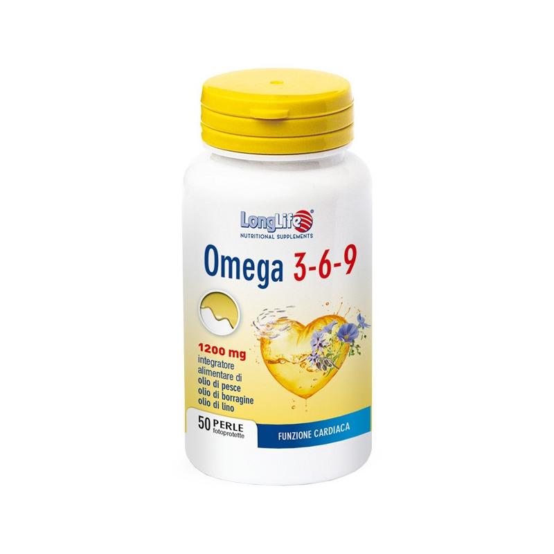 Longlife Omega 3-6-9 Integratore per il Cuore 50 Perle