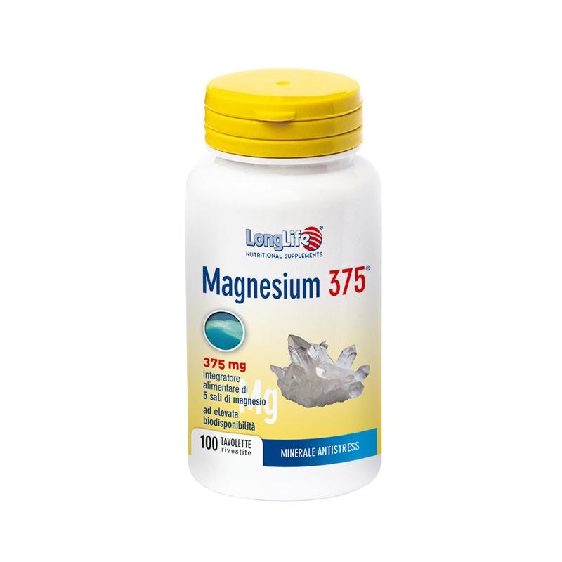 Longlife Magnesium 375 Integratore Salino 100 Tavolette