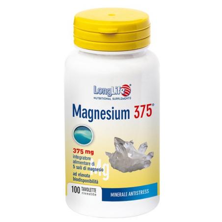 Longlife Magnesium 375 Integratore Salino 100 Tavolette