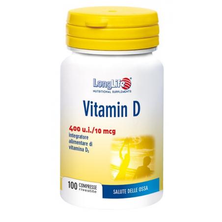 Longlife Vitamin D Integratore per la Salute delle Ossa 100 Compresse