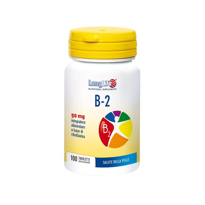 LongLife Vitamina B-2 confezione da 100 tavolette LongLife Vitamina B-2 confezione da 100 tavolette
