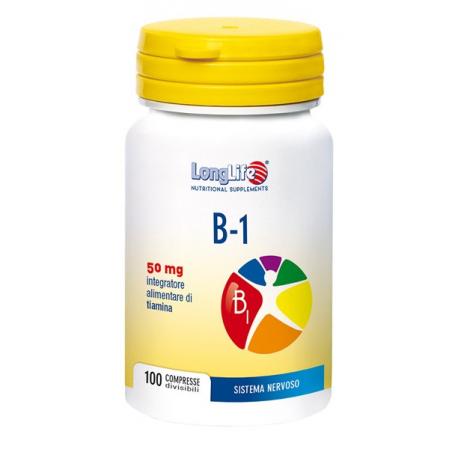 LongLife Vitamina B 1 integratore vitaminico 100 compresse