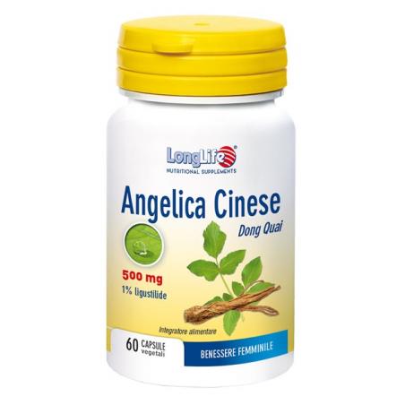 Longlife Angelica Cinese Integratore per i Dolori Mestruali 60 Capsule Vegetali