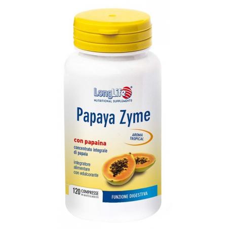 Longlife Papaya Zyme Integratore per Favorire la Digestione 120 Tavolette