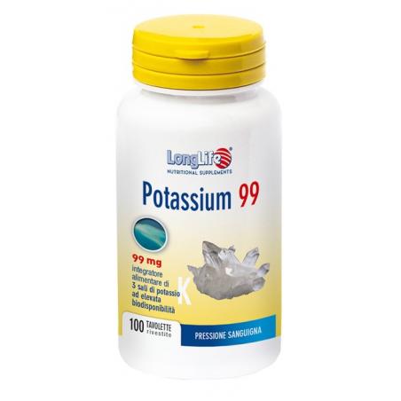 LongLife Potassium 99  Integratore di Sali Minerali 100 Tavolette