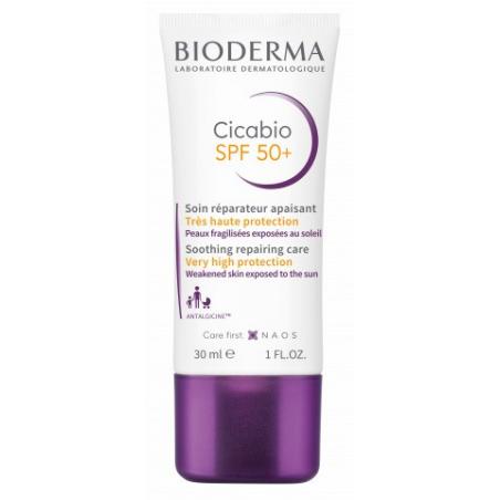 Bioderma Cicabio SPF 50+ Crema Solare per Pelle Danneggiata