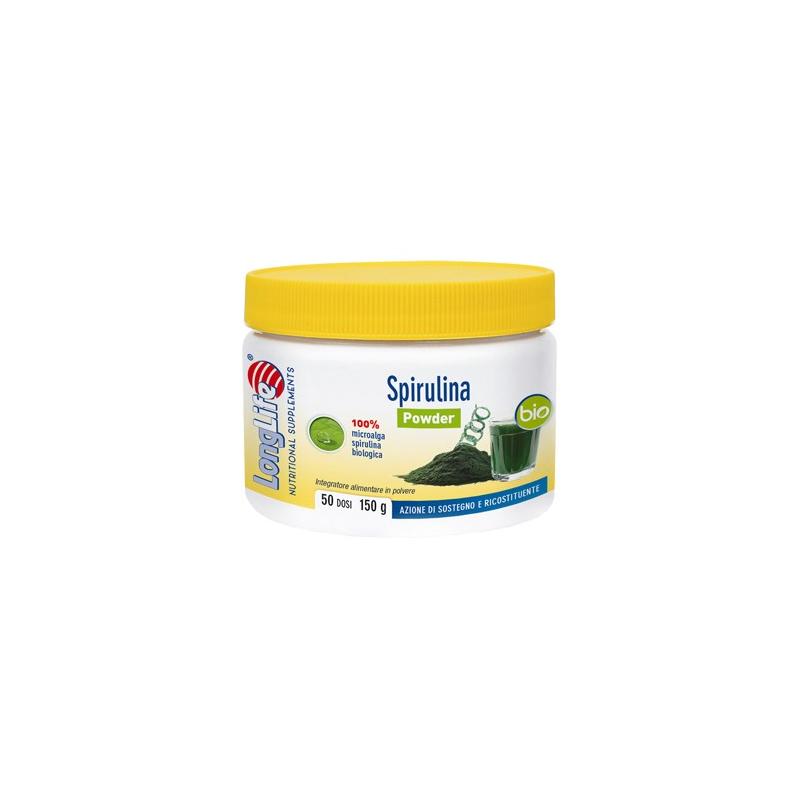 LongLife Spirulina Bio Integratore Ricostituente 50 Dosi