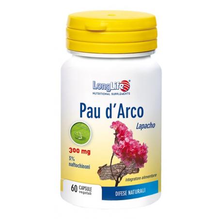 LongLife Pau D'Arco Integratore per il Sistema Immunitario 60 Capsule Vegetali
