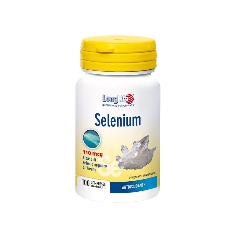 Longlife Selenium Integratore Antiossidante per il Mantenimento della Pelle 100 Compresse