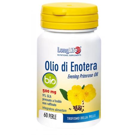 Longlife Olio Enotera Bio Integratore per Pelle Secca e Spenta 60 Perle