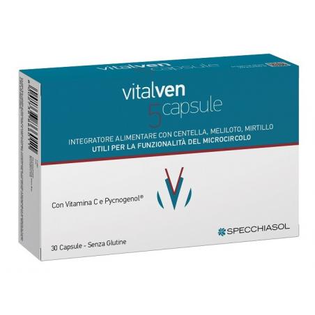Specchiasol Vitalven 5 Integratore per Gambe Leggere 30 Capsule