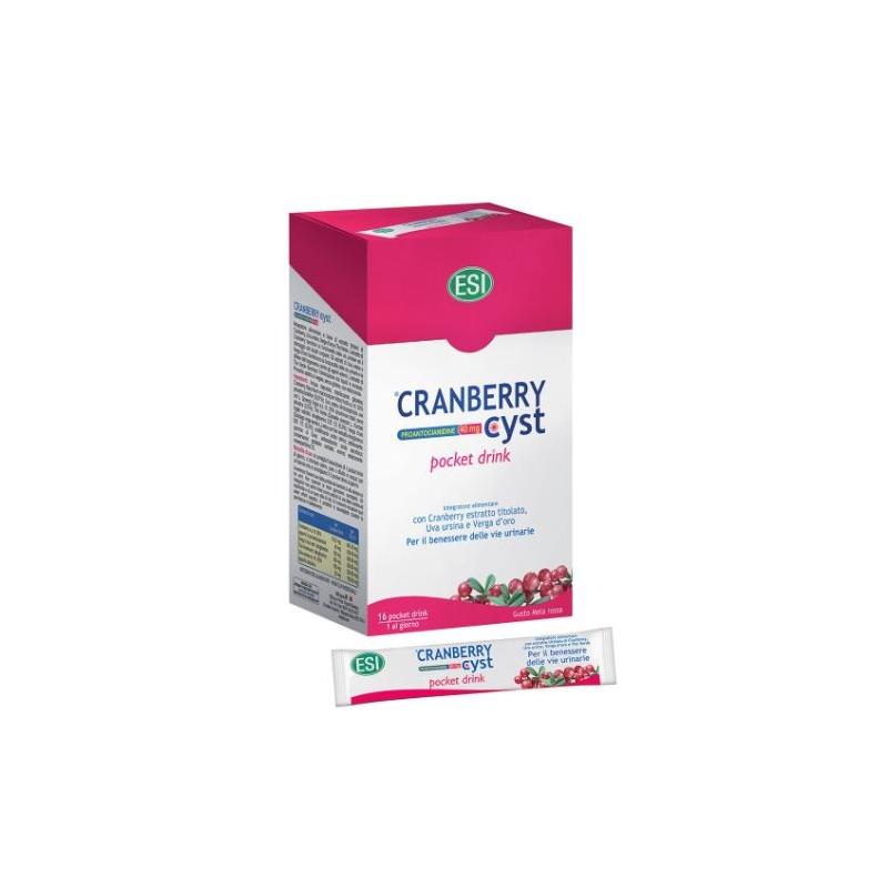 Esi Cranberry Cyst Pocket Drink Integratore Alimentare Vie Urinarie