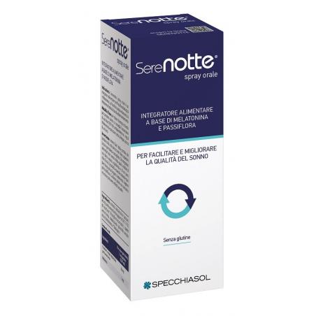 Specchiasol Serenotte Spray Orale Integratore con Melatonina per Sonno