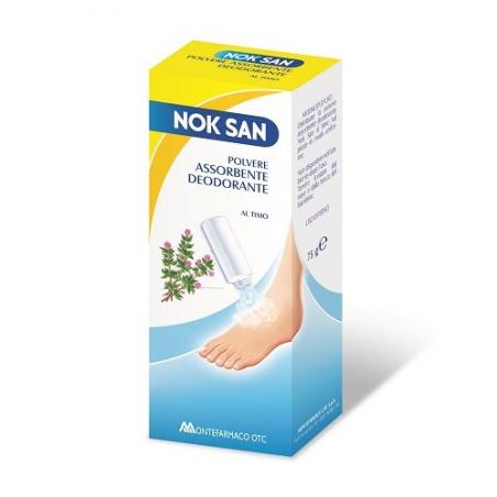 Montefarmaco Nok San Polvere Assorbente Deodorante per Piedi al Timo 75 g