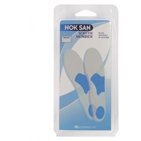 Montefarmaco Nok San Solette Morbide in Gel Naturale di Silicone 2 Pezzi Misura M