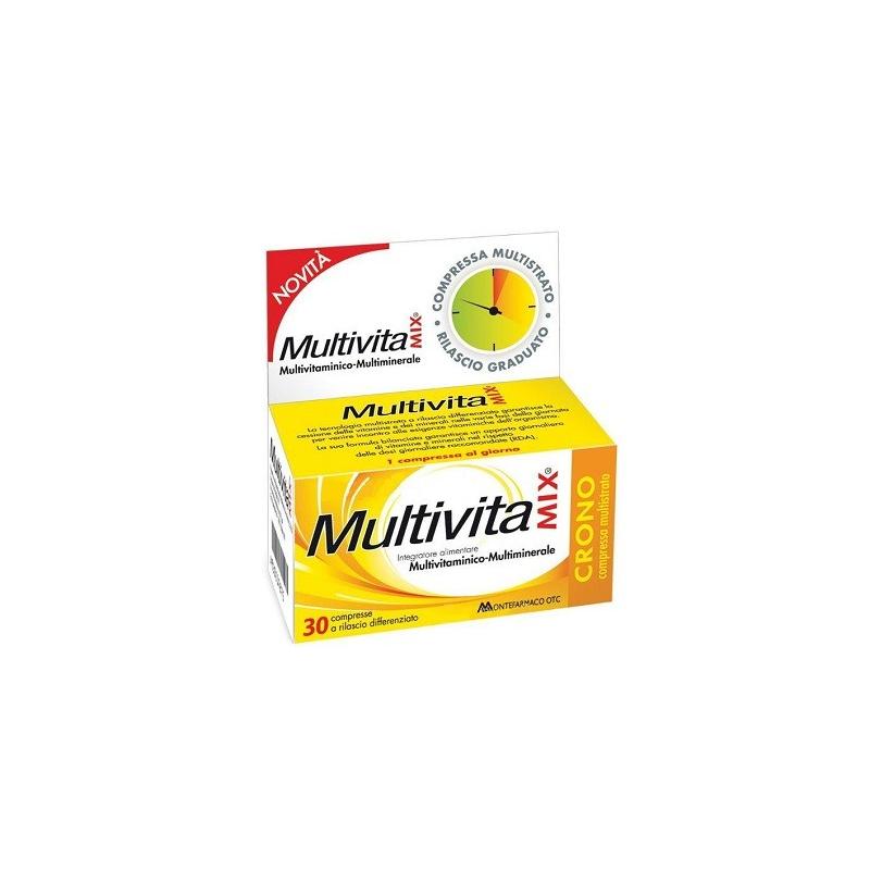 Montefarmaco Multivitamix Crono Integratore Alimentare Multivitamico Multiminerale 30 Compresse