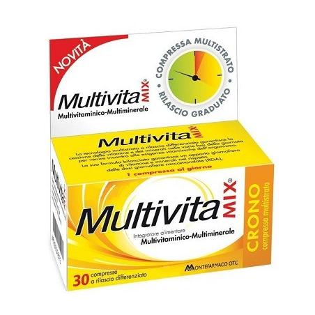 Montefarmaco Multivitamix Crono Integratore Alimentare Multivitamico Multiminerale 30 Compresse