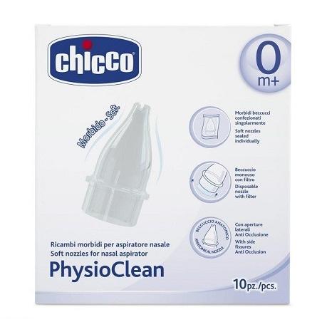 Chicco PhysioClean Ricambi Morbidi per Aspiratore Nasale per Bambini