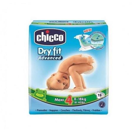 Chicco Dry Fit Advanced 19 Pezzi Pannolini per Bambini Maxi 8-18 Kg
