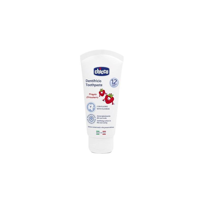 Chicco Dentifricio per Bambini alla Fragola con Fluoro 12+ Mesi 50ml