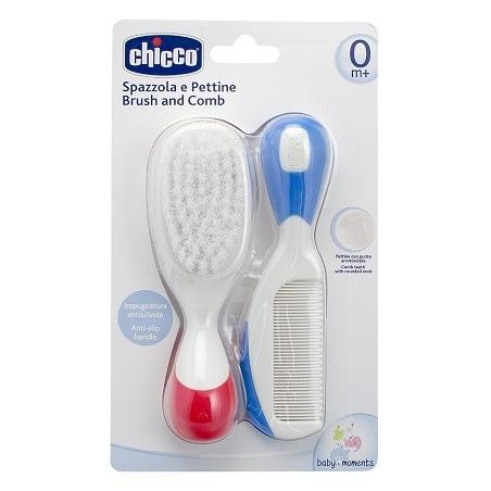 Chicco Spazzola e Pettine in Nylon per Bambini 0+ Mesi