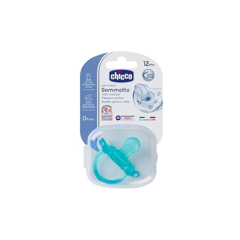 Chicco Physio Gommotto in Silicone 1 Pezzo Colore Blu 12+ Mesi