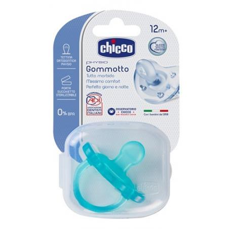 Chicco Physio Gommotto in Silicone 1 Pezzo Colore Blu 12+ Mesi