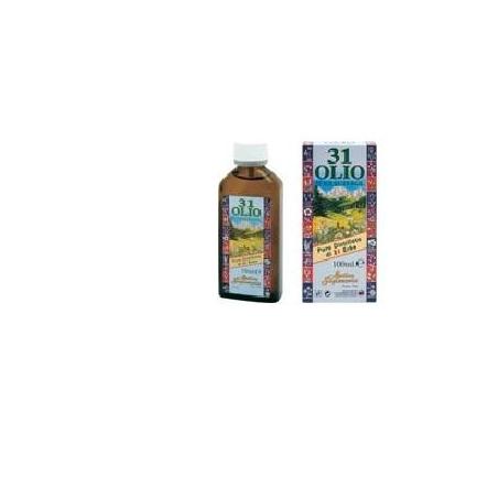 Olio 31 100 Ml Olio Tonificante e Rinfrescante in Bottiglia di Vetro