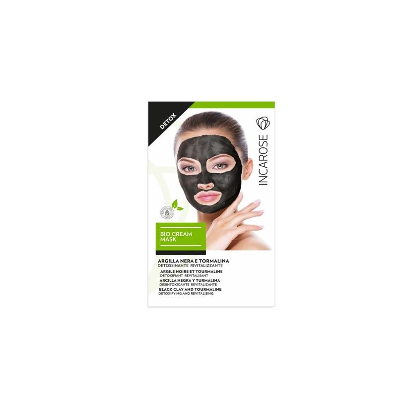Incarose Bio Cream Mask Maschera Viso Detox all'Argilla Nera 15 ml