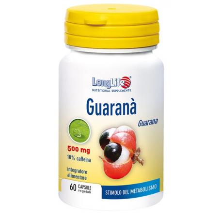 Longlife Guaranà Integratore per Diminuire la Sensazione di Fatica 60 Capsule