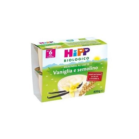 Hipp Biologico Merenda al Latte Vaniglia e Semolino 4*100 g
