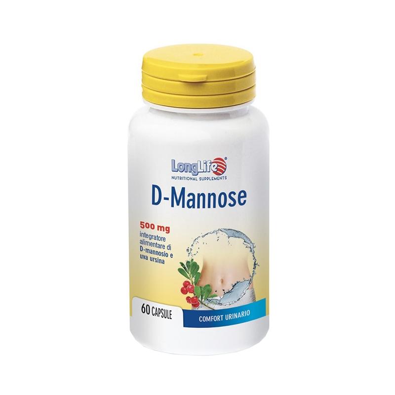 Longlife D-Mannose 60 Capsule Integratore per la Vie Urinarie