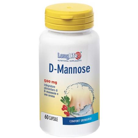 Longlife D-Mannose 60 Capsule Integratore per la Vie Urinarie