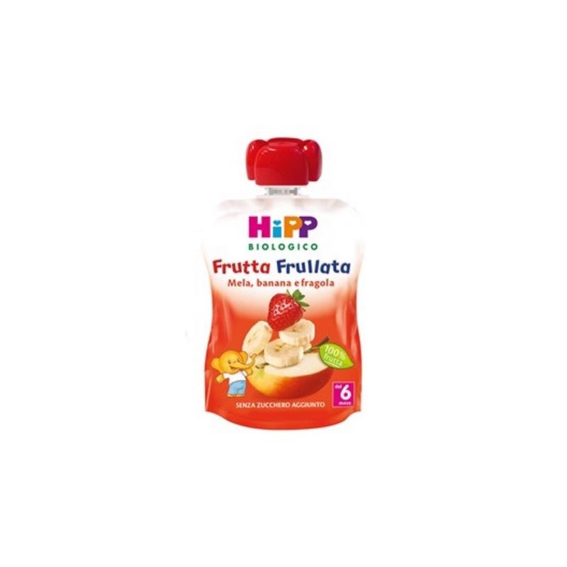 Hipp Biologico Frutta Frullata Mela Banana e Fragola 90 g