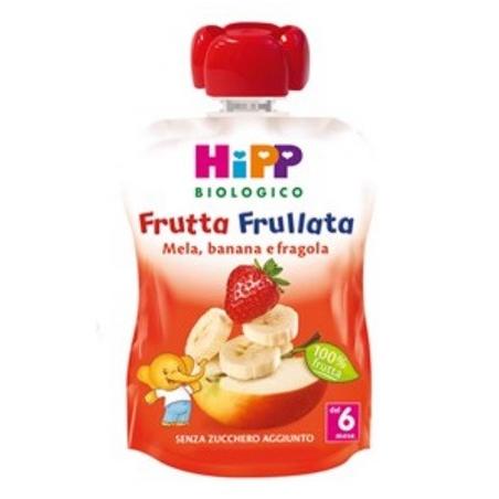 Hipp Biologico Frutta Frullata Mela Banana e Fragola 90 g