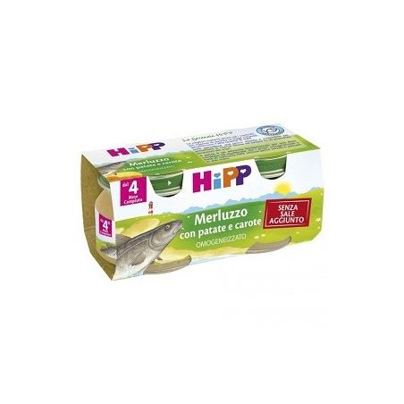 Hipp Biologico Omogeneizzati di Pesce Merluzzo con Carote Patate 2*80g