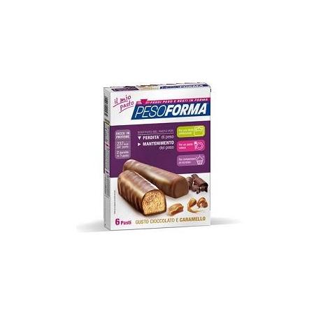 Pesoforma 31 g 12 Barrette Caramello e Cioccolato
