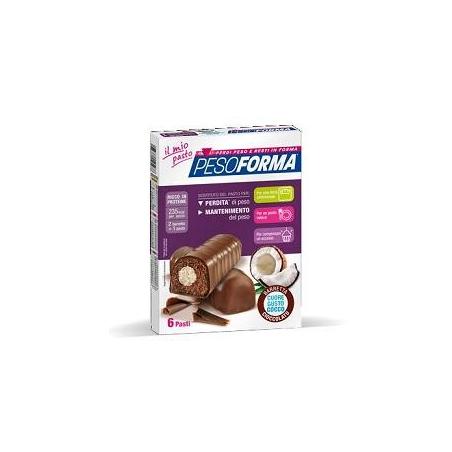 Pesoforma 12 Barrette 31 g Al Ciocciolato e cuore di Cocco